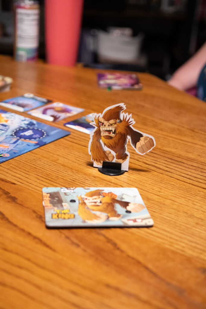 King of Tokyo monster The King is shown with it's tracker.